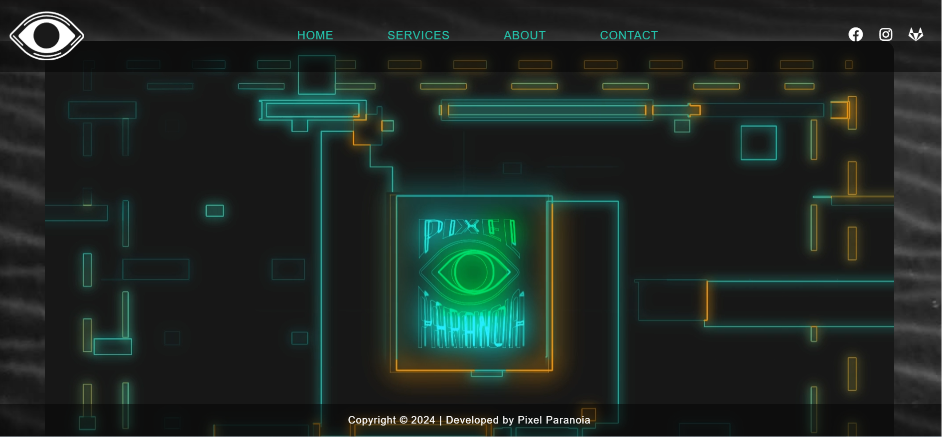 Pixel Paranoia Website Homepage