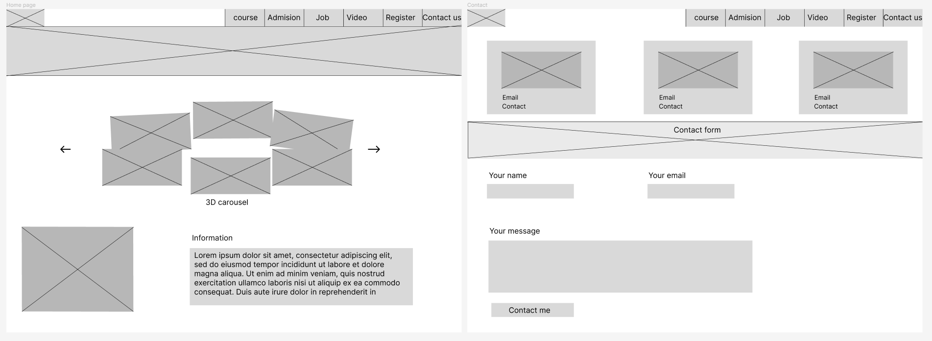 Lo-Fi Wireframes